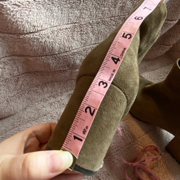 Aldo suede heeled boots. Fralissi. Size 10. Olive green/brown. - Picture 6 of 6